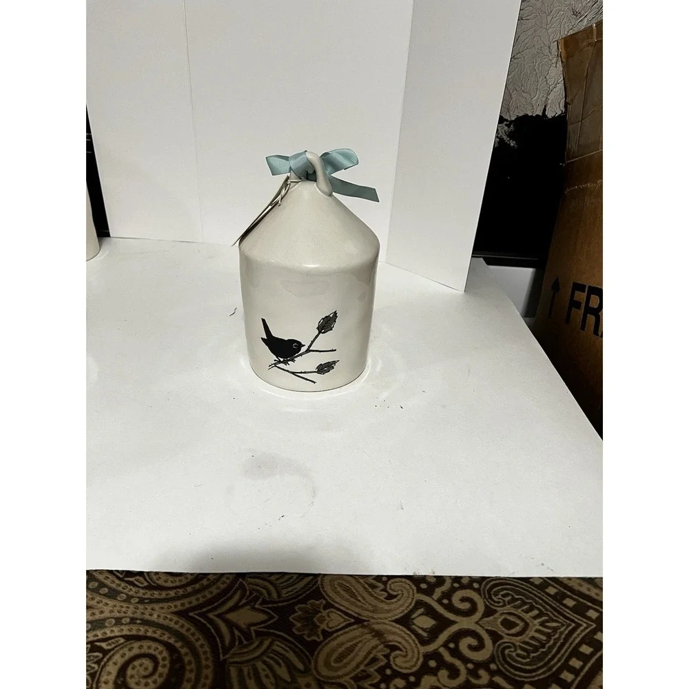 Rae Dunn CHIRP Round BirdHouse Double Sided Birds Branch